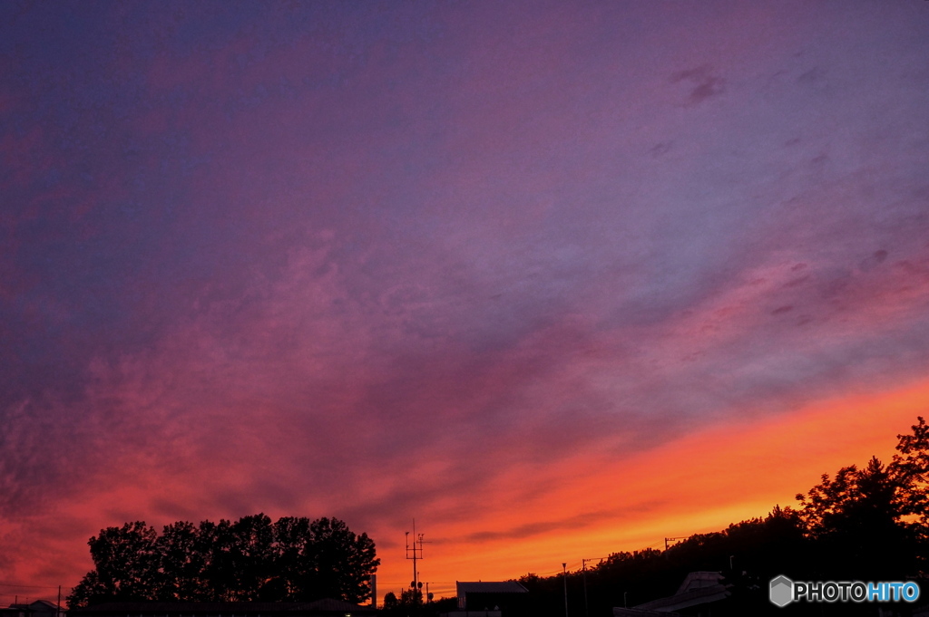 夕焼けの空