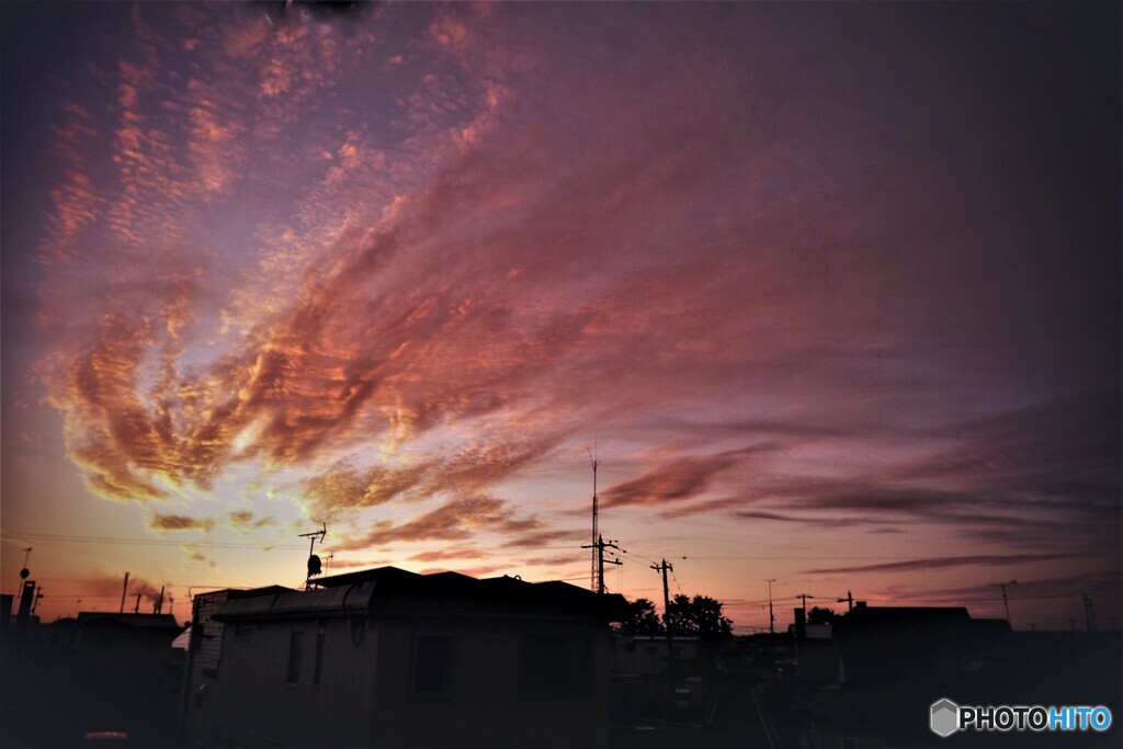 朝焼けの空