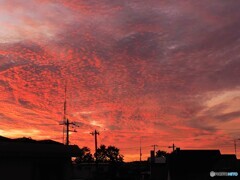秋の朝空