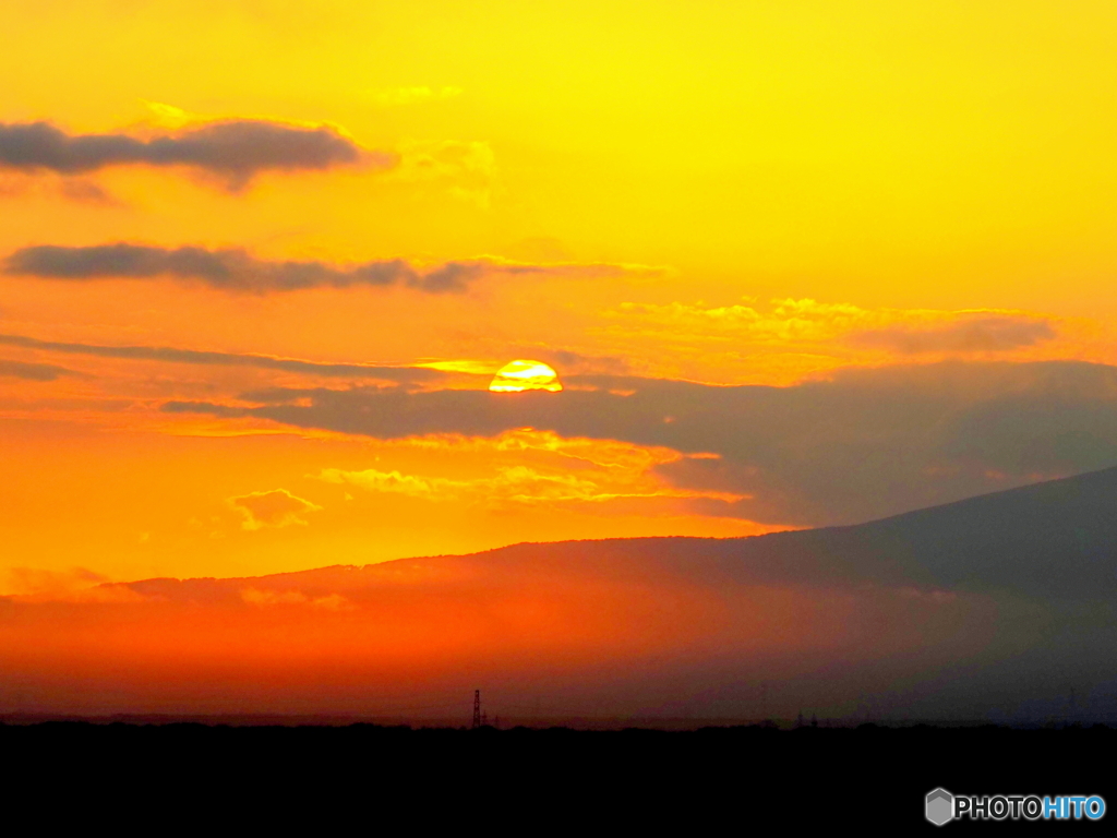 晩夏~沈む夕日・２