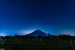 羊蹄山（前景は牧草地）