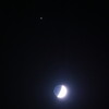 地球照の月と木星