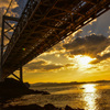 鳴門海峡大橋の日の出
