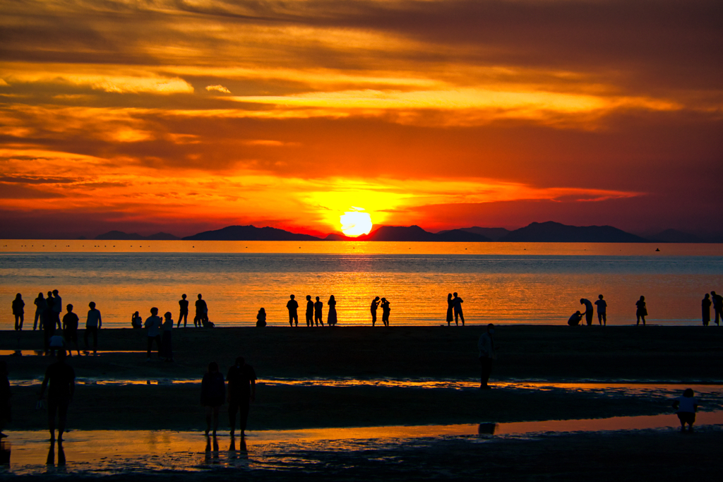 父母ヶ浜　夕景