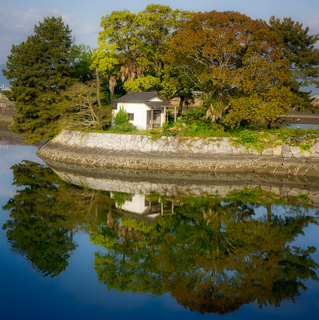 住吉神社　水鏡　リフレクション