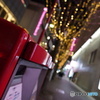 郵便ポスト越しの夜の銀座