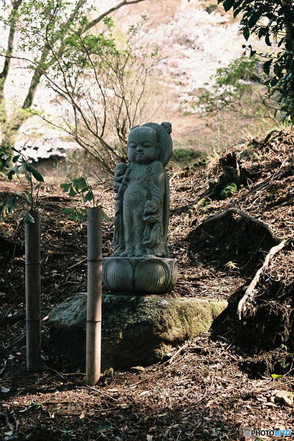 暖かい日のお地蔵さま