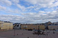 ヘルシンキの大聖堂前の広場