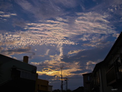 10月の夕空