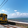 海岸沿いの鉄路