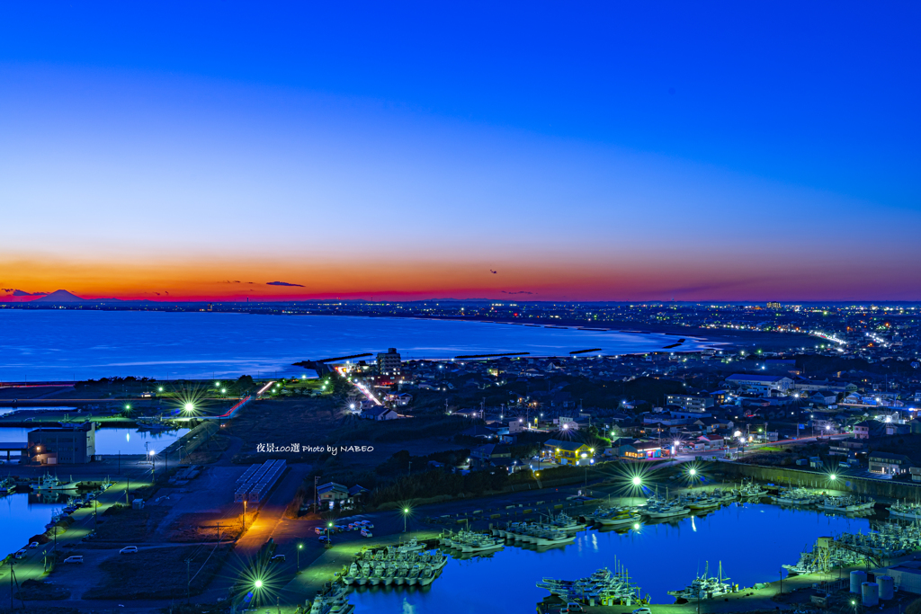 日本の夜景100選No.23 飯岡刑部岬