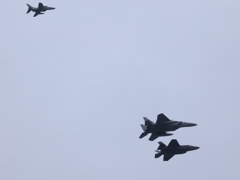 小松基地 F-35A新配備 １/3機 出迎え