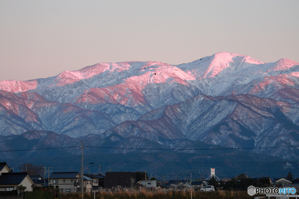 散策 夕陽に浮かぶ朝日岳