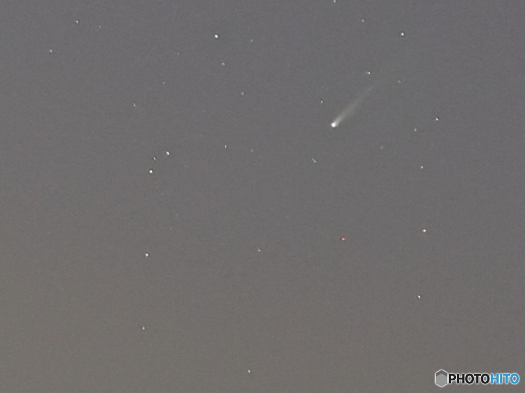 夜散策 レモン彗星の尾