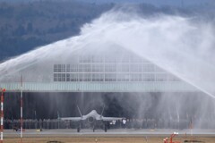 小松基地 F-35A新配備 2/3機 歓迎放水②