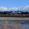 立山連峰と飛行機３