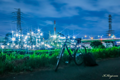 工場夜景サイクリスト