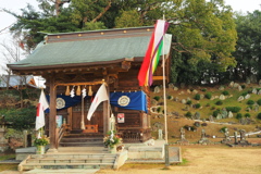 小さな神社と石庭