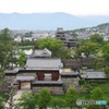 北アルプスを背景に松本城