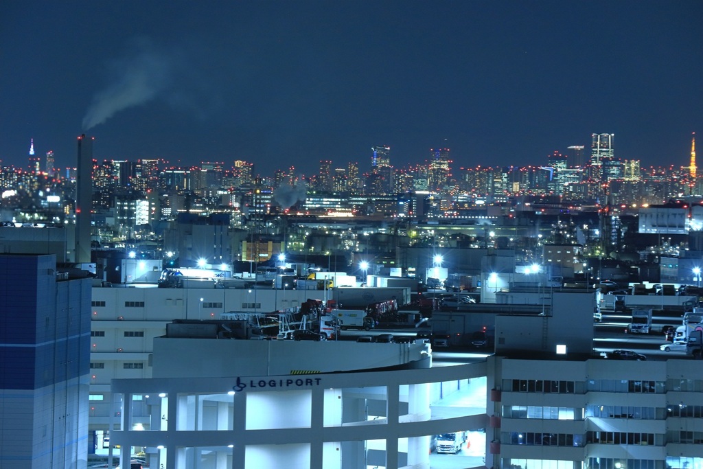 夜の川崎工場地帯
