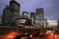 夕暮れの東京都心