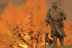 紅葉の西郷どん