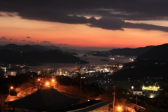 夕暮れの尾道水道