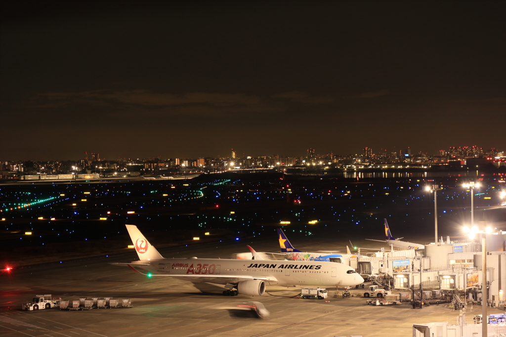 夜の羽田空港