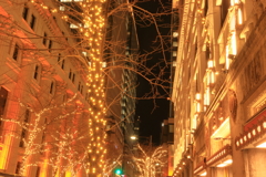 冬の夜の街