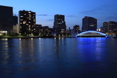 マジックアワーの永代橋