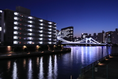 萬年橋から見る清洲橋