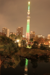 日本庭園とスカイツリー