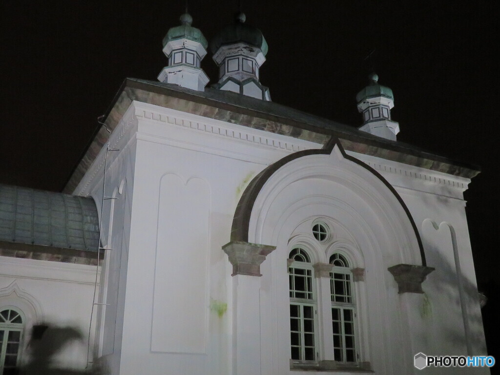 夜のハリスト正教会復活聖堂