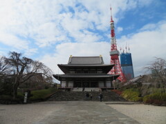 増上寺とスカイツリー