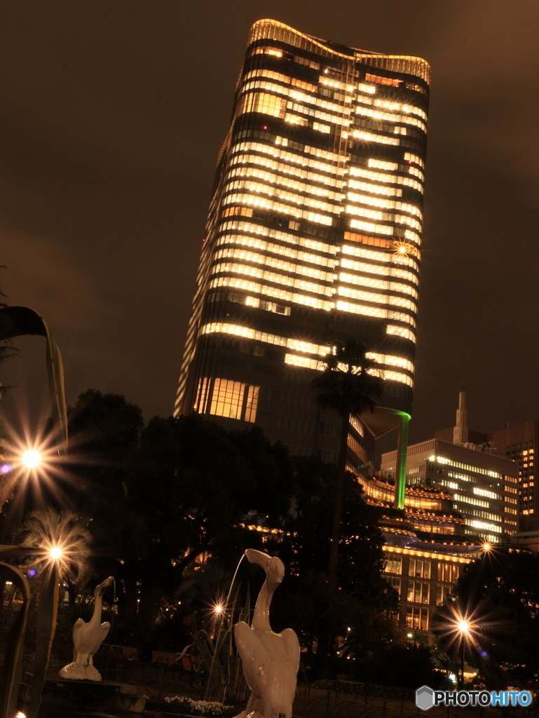 夜の日比谷公園