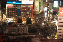 夜の渋谷スクランブル交差点 夜の渋谷スクランブル交差点