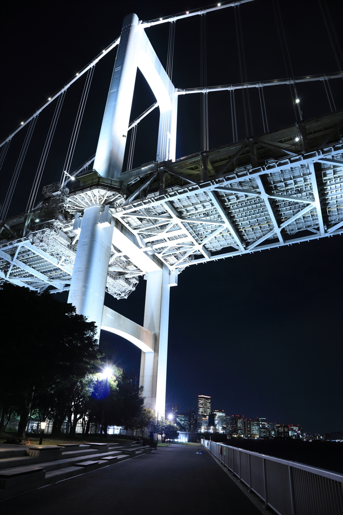 夜のレインボーブリッジ