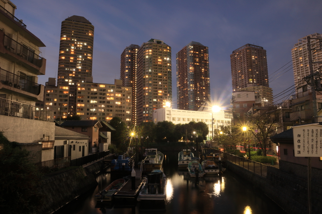 佃島の船溜まり