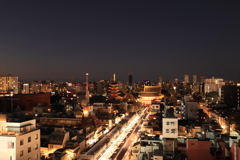 夜の浅草仲見世