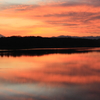 多摩湖の夕景