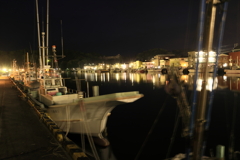 夜の下田港