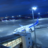 夜の飛行場