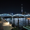 夜の隅田川