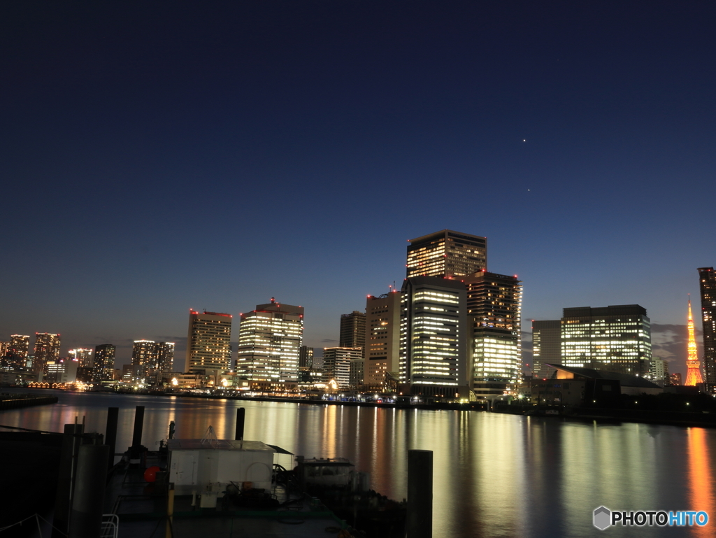 東京タワーと夕景