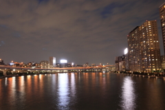 夜の隅田川