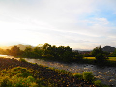 大谷川の夕景