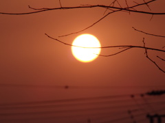 朝６時の太陽