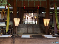 新年の準備　飛鳥坐神社