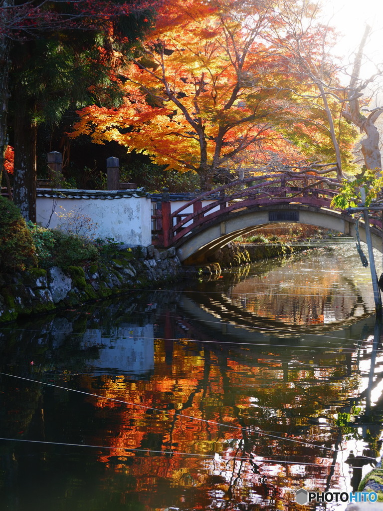 山寺と紅葉 弐