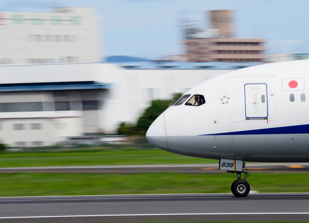 流し撮り初体験　Landing
